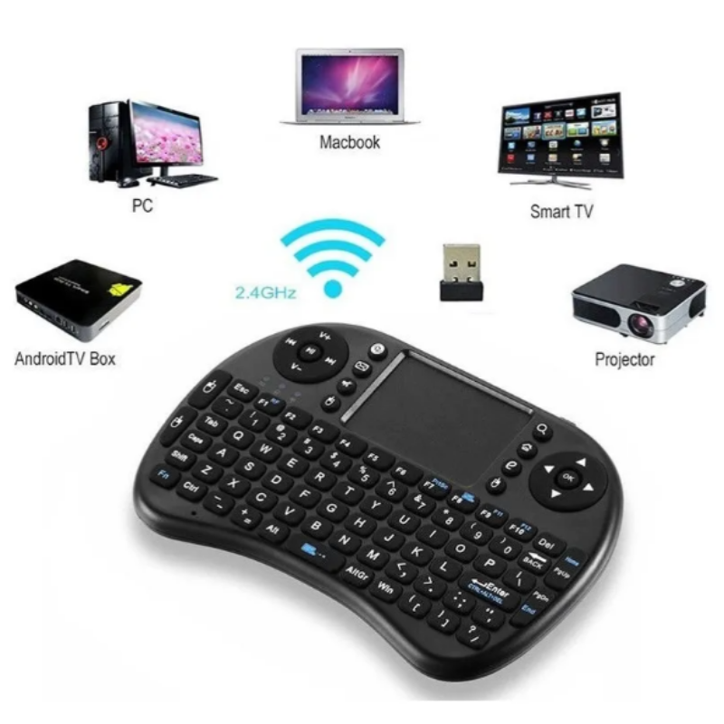 Mini Teclado Inalámbrico Touchpad Smartv Pc Tvbox 